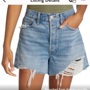 Redone 90’s low slung denim shorts. Size 23.